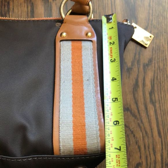 MICHAEL KORS Brown Orange Beige Hand Bag With Leather Handles - Picture 8 of 16